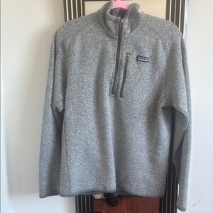 Patagonia Gray Zip Up Sweater Fleece